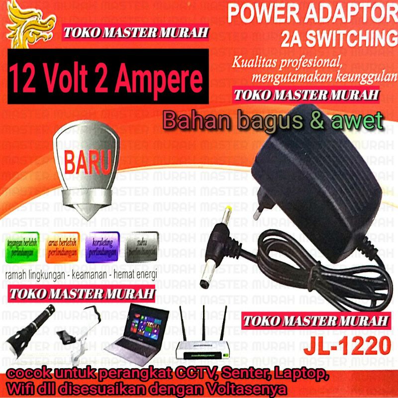 Adaptor Universal Power Supply Charger Multi Fungsi Utk Perangkat Wifi Laptop CCTV Senter Lampu dll