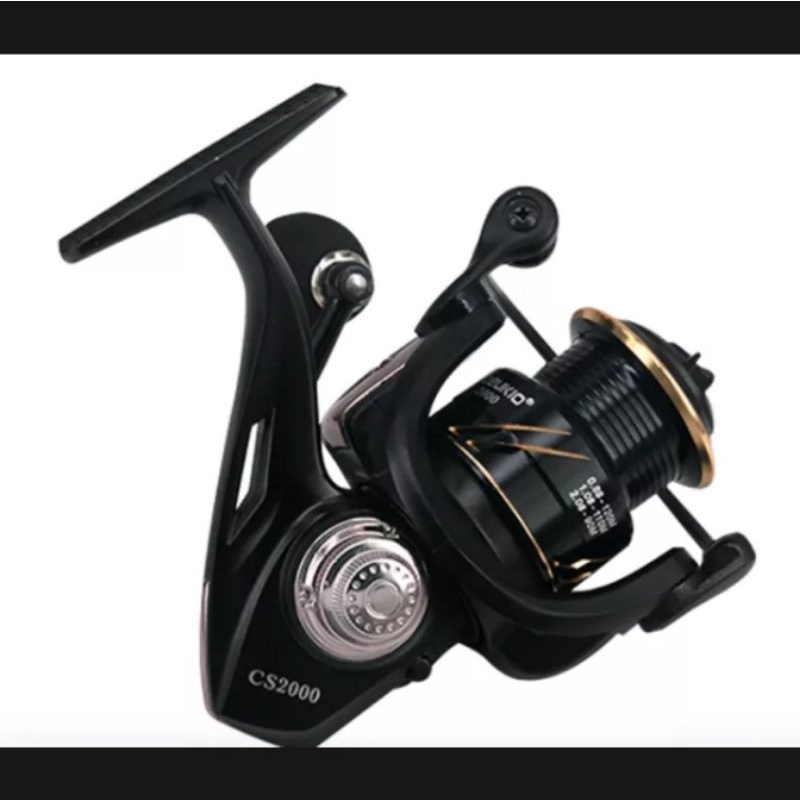 FISHING REEL Deukio CS  POWER HANDLE SPOOL METAL ONE WAY GOLD BLACK