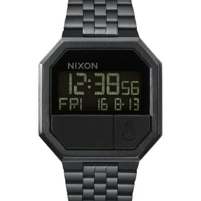 WatchHappy Nixon A158001 Re Run All Black Digital Sport Watch Stainless Steel Best Original Warranty