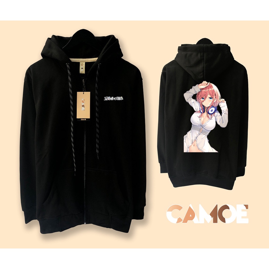 Jaket Hoodie Zipper Anime 5 toubun Nakano miku Lewd