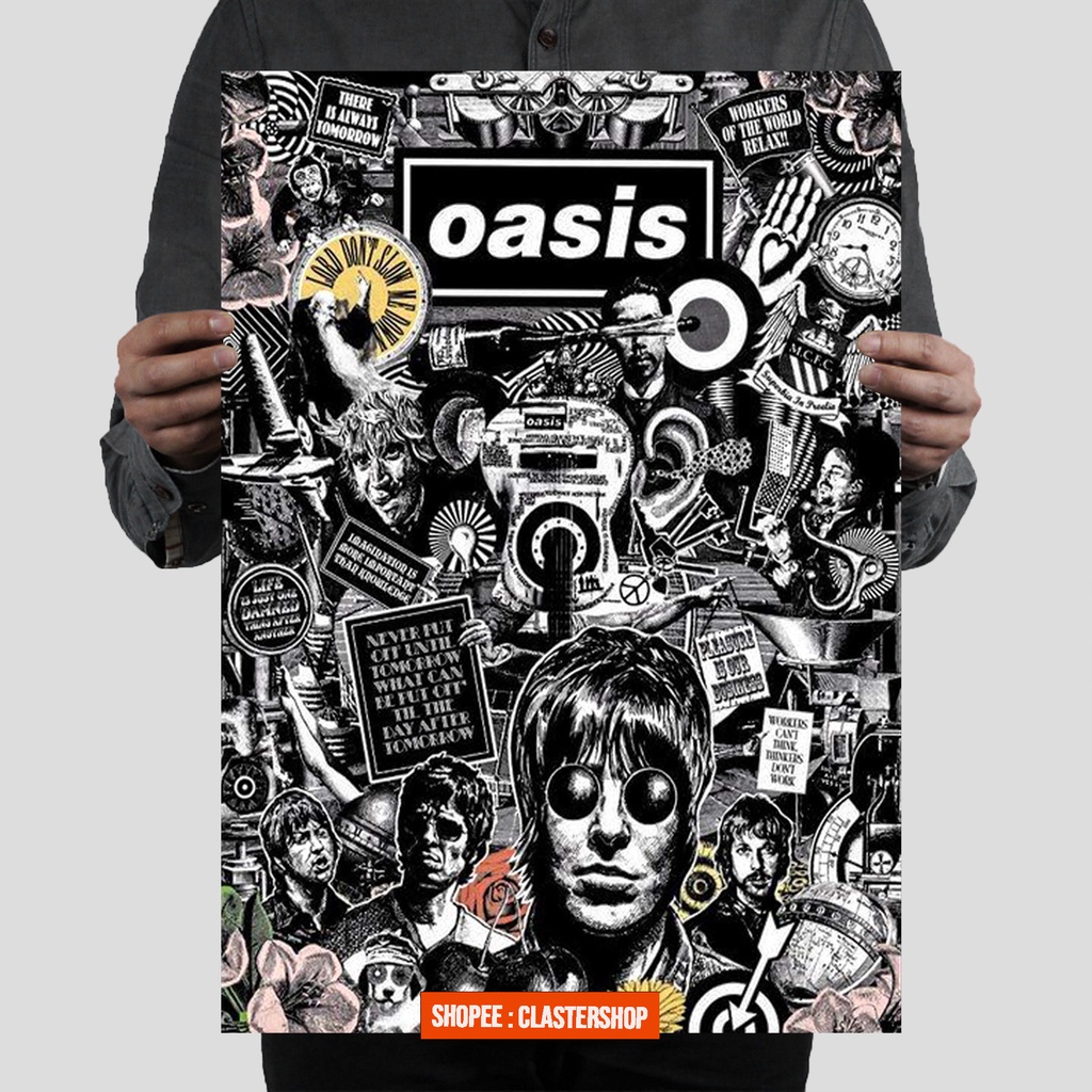 Poster band OASIS Poster Dinding Aesthetic Poster Aesthetic Poster Murah Poster Retro Band Vintage