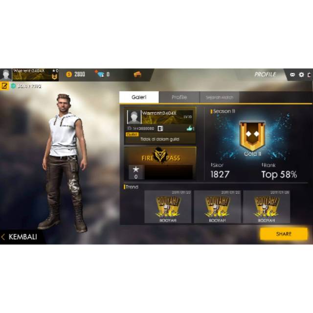 Diamond Ilegal Free Fire Akun Tumbal