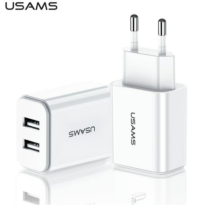 USAMS Charger Adaptor Dual USB PORT 2.1A CC090 - Charger universal T24