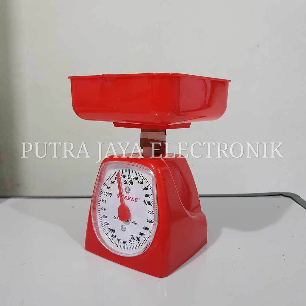 TIMBANGAN KUE STEELE TM05 5KG PLASTIK KITCHEN SCALE ANALOG