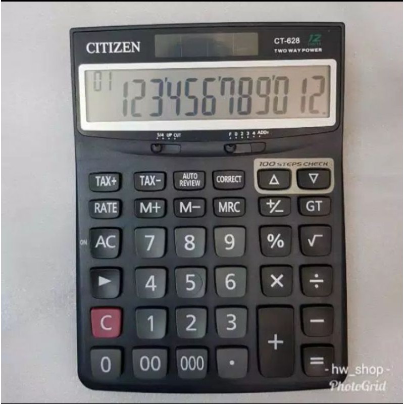 

Kalkulator Citizen CT 628 12 Digit Besar . Kalkulator Ukuran besar