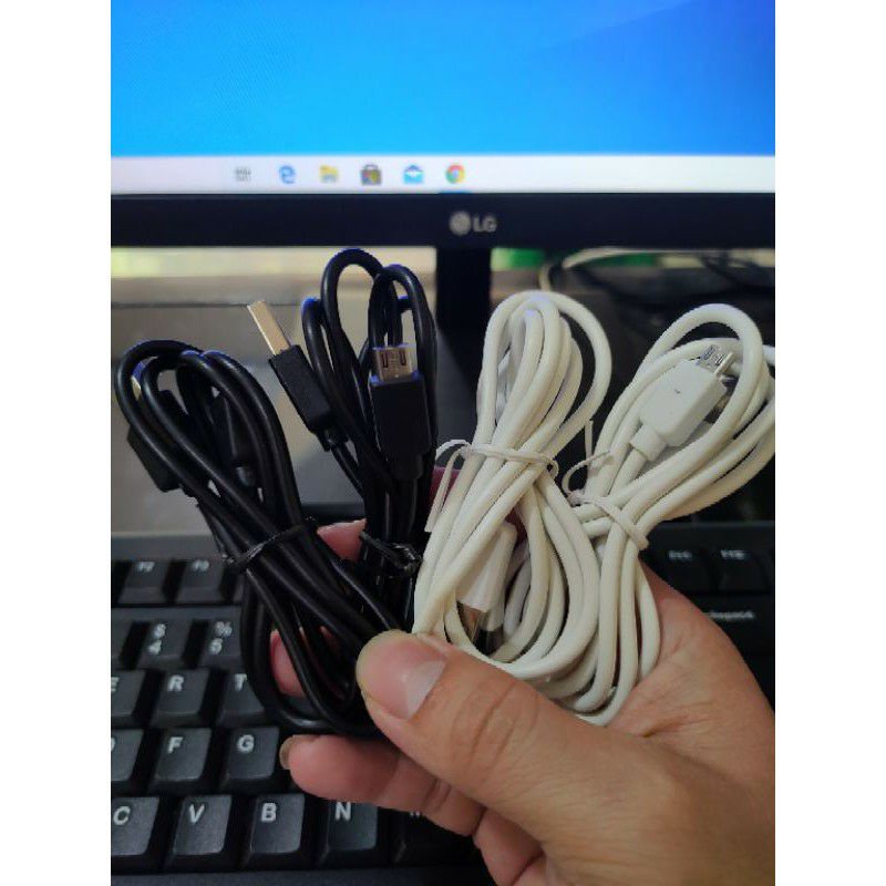 KABEL DATA MICRO USB 2A / READY HITAM &amp; PUTIH