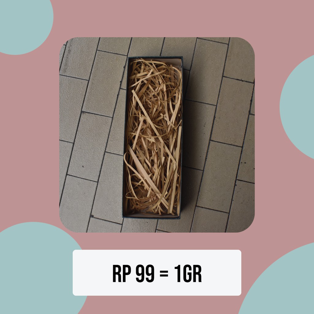 Kertas cacah / Kertas serut / Kertas potong / Kertas packing Warna Coklat