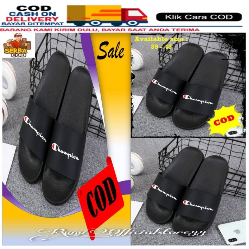 sandal slop slip on pria &amp; wanita sandal slip on karet Tks001