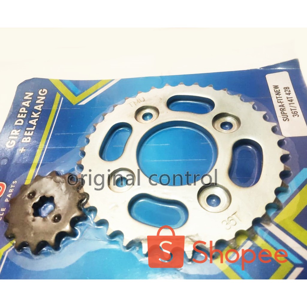 Gear press gear set depan belakang Supra fit new karisma ( Rantai &amp; Gir Motor )