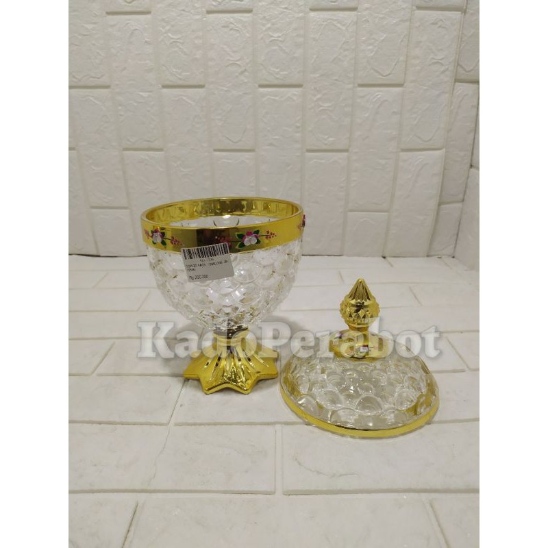 Toples kaca Homeline jb 1215 M - toples  kaca emas - toples kaca bening