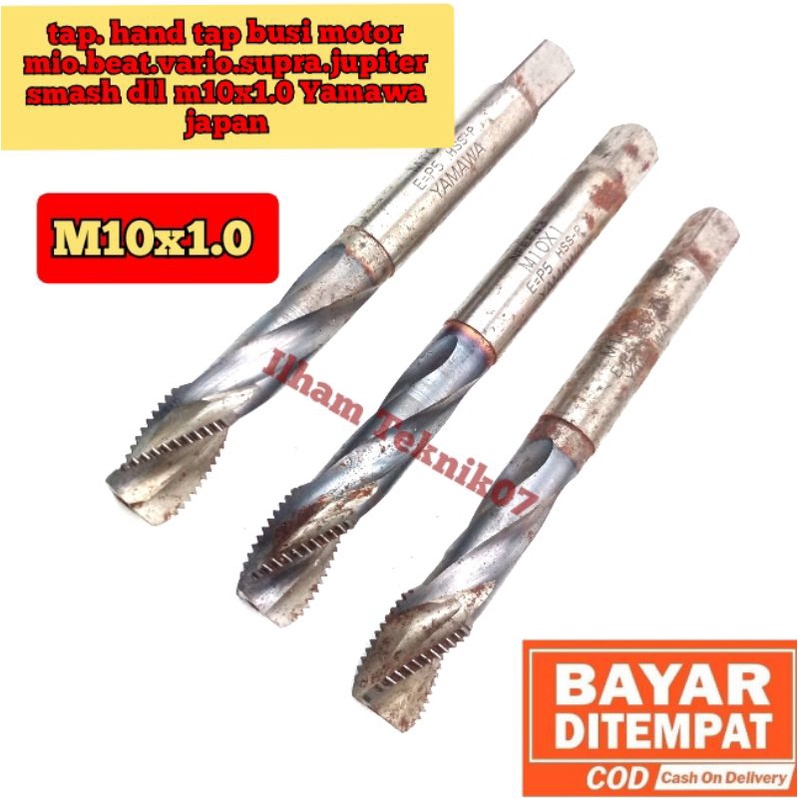 hand tap tap M10x1 Yamawa sepiral tap busi motor Vario Beat Supra Jupiter smash dll