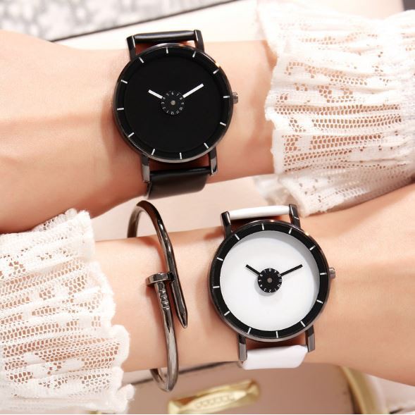 ✅Grosir Jam Senen - Jam Tangan Unisex Kulit Strap Korea