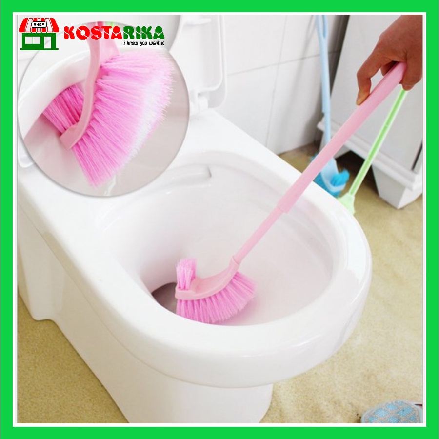 KOSTARIKA Sikat WC Sikat Lantai Kamar Mandi Gagang Panjang 2 in 1