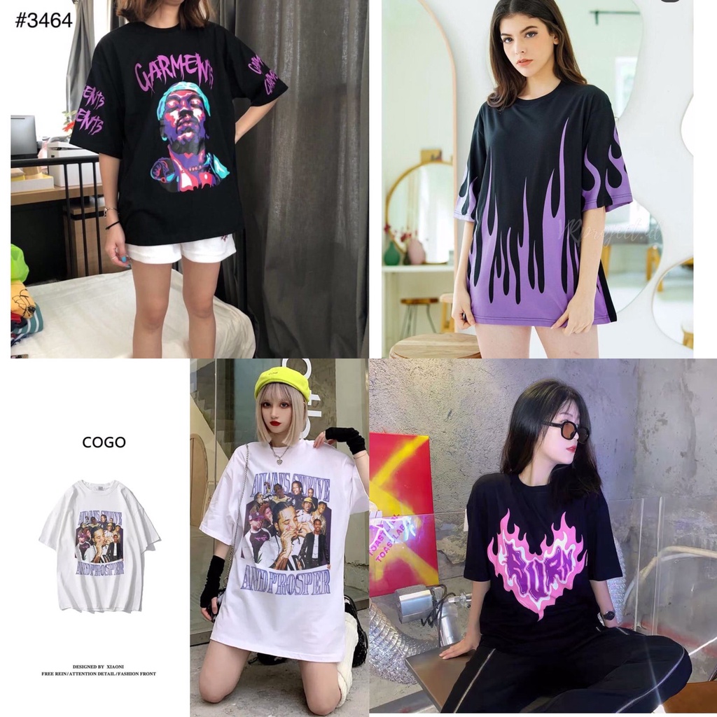 Kaos Wanita Oversize / Baju Wanita Kekinian / Baju Wanita Korea / Kaos Cewek Murah