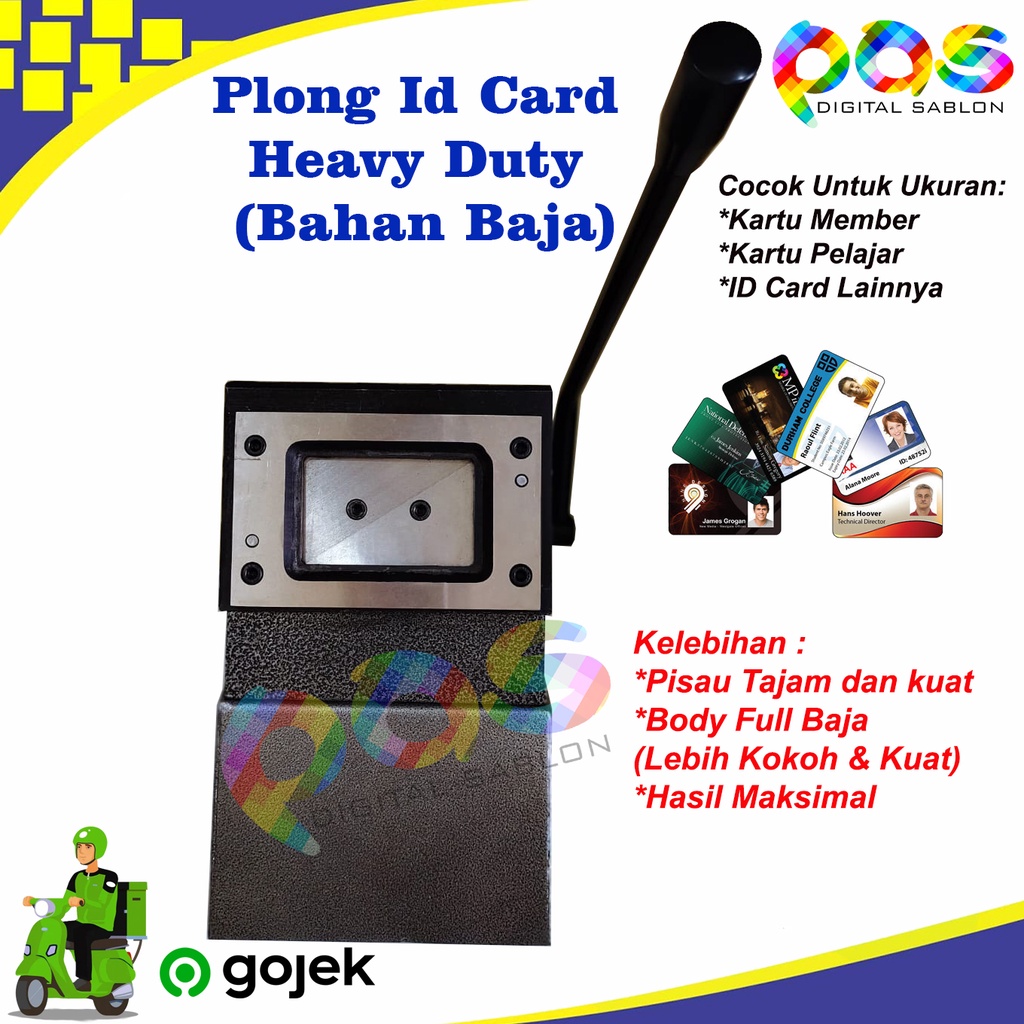 Mesin Plong Heavy Duty / Pon Pvc Id Card / Alat Pemotong Kartu PVC