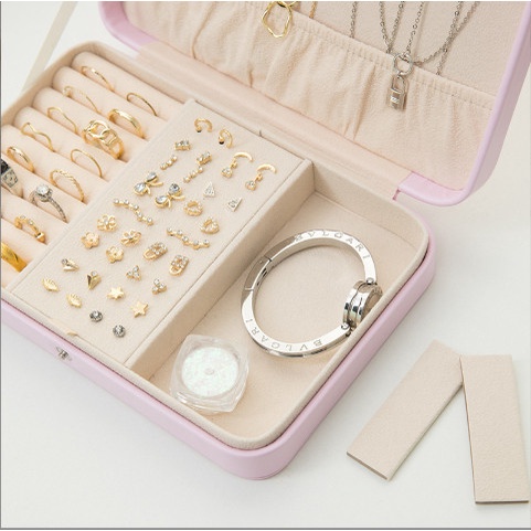 020 Kotak Perhiasan Travel Jewelry Anting Kalung Cincin Penyimpanan