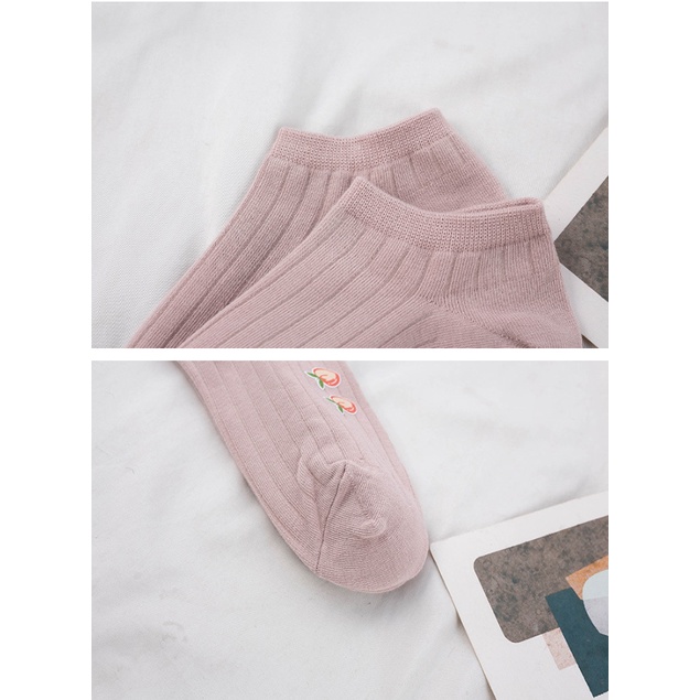 RSB KK231 Kaos Kaki Wanita Motif Pink Fashion Korea Women Sock Import Murah