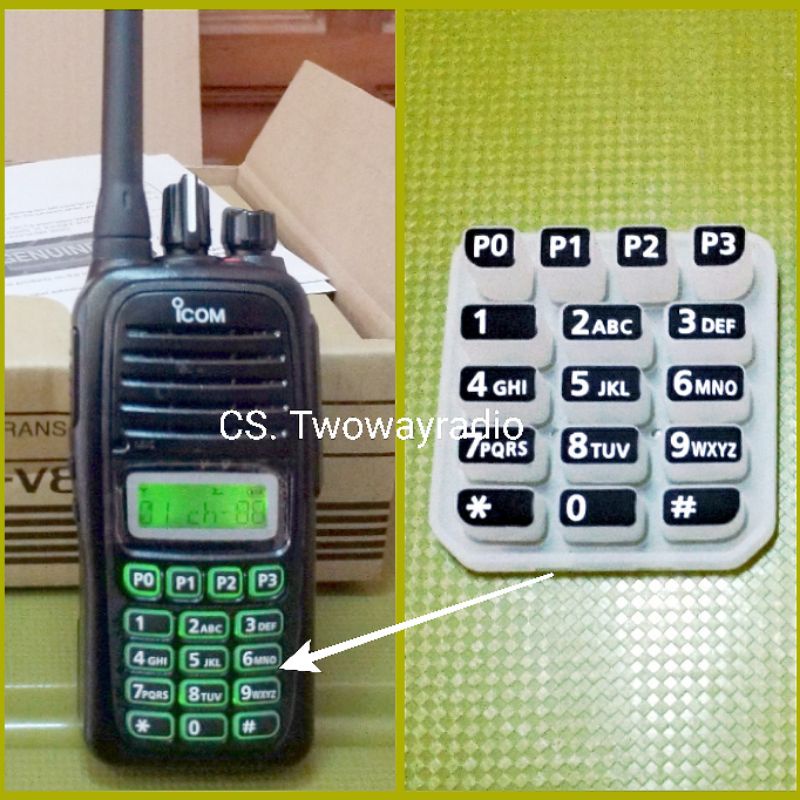 Keypad HT ICOM V88 U88 - Tombol karet IC V-88 U-88