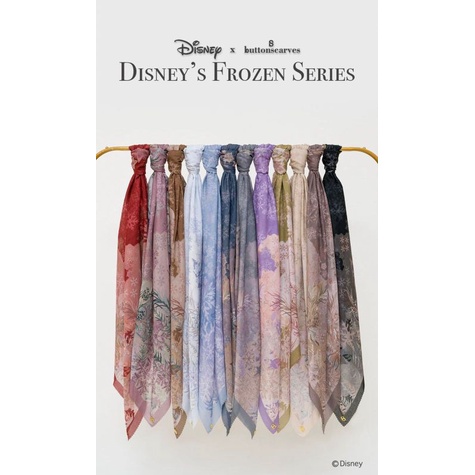 Frozen Series Buttonscarves x Disney Voal square reg