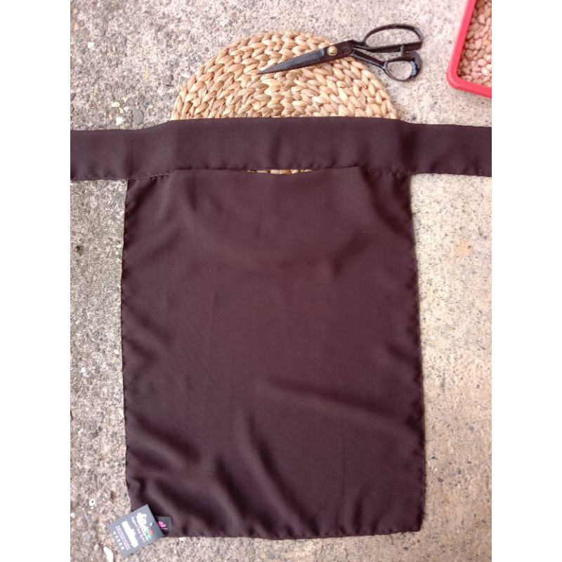 Cadar Niqob Bandana Sifon Arab dan Sifon Silky Jet Black Premium