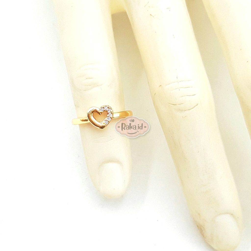 Cincin Anak Motif Love Perhiasan Cantik Anak Lapis Emas 18k 810