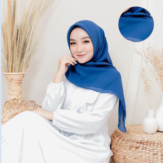 Hijab Segiempat Polycotton 115 x 115 Warna Part 1 Bella Square-BENHUR
