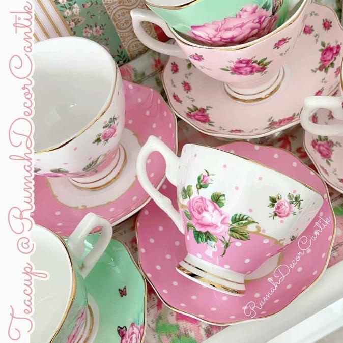 

hampers lebaran premium parcel cangkir teacup pink shabbychic home