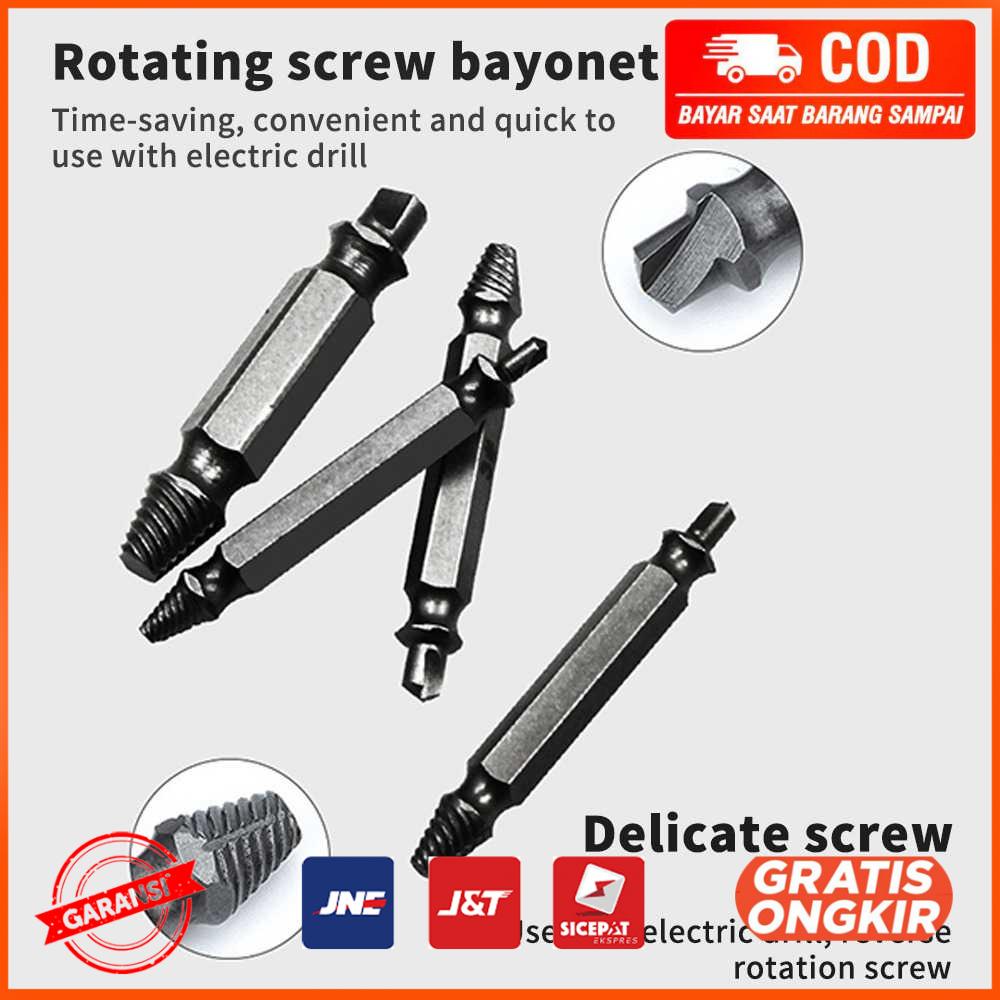 Set Mata Bor Extractor Broken Screw Remover 4 PCS TL105