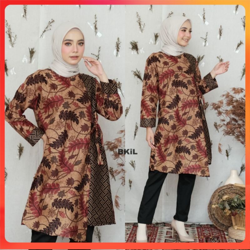 Terlaris SERUT GENES JELITA TUNIC NAVBOR YELBOR WHITBOR CREAMBOR TUNIK BATIK MODERN HRB030 DOLBI DOB