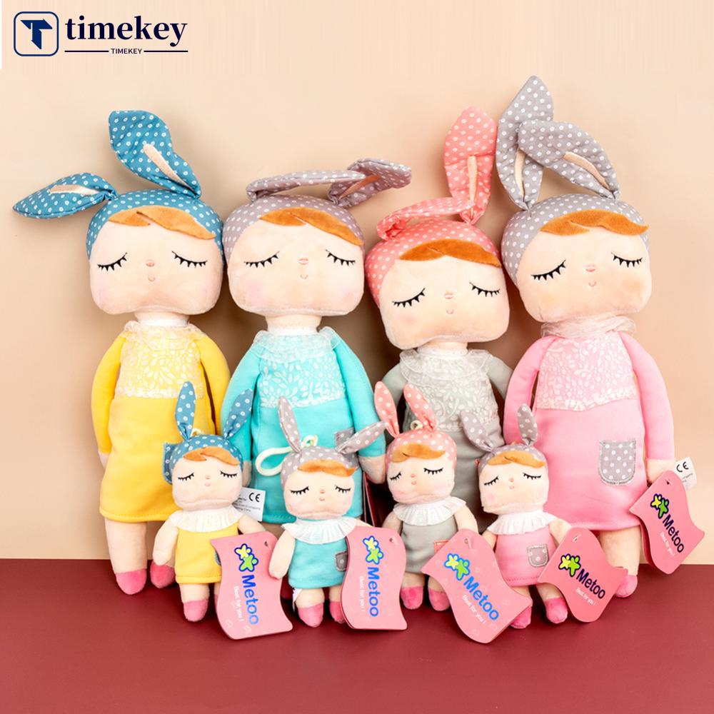 Timekey 2pcs Metoo Angela Boneka Plush Kelinci Lucu Untuk Anak Perempuan G5V9