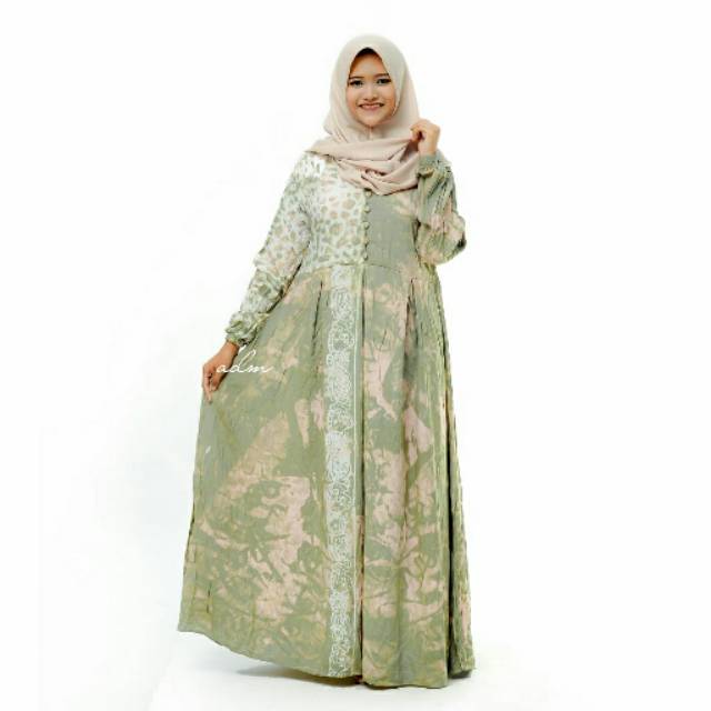 Gamis batik silk sutra gamis batik sutra