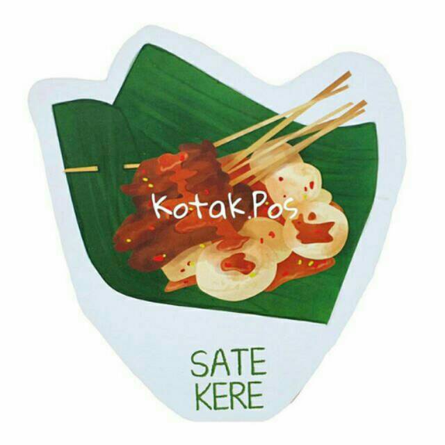 

SATE KERE MAKANAN TRADISIONAL KHAS INDONESIA ILUSTRASI KARTU POS POSTCARD UCAPAN UNIK SURAT FILATELI