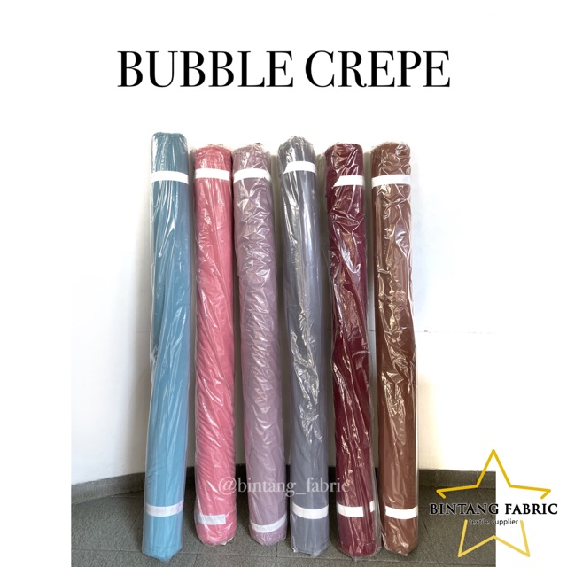 1 Rol Kain Bintang Fabric Bubble Crepe ± 65 Y