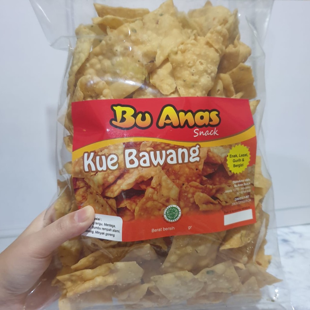 

Kue Bawang Oleh Oleh Khas Jakarta Keripik Snack Cemilan Kiloan Gurih 500 Gram Tanpa Bahan Pengawet