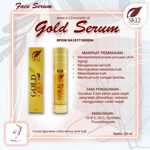 [FREE ONGKIR] SERUM ANTI KERIPUT TERAMPUH !!! Gold serum SR12 [ORIGINAL]