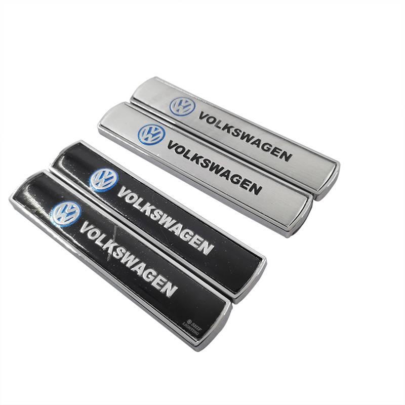 2pcs Stiker Emblem Logo Volkswagen Bahan Metal Untuk Fender Samping Mobil Vw Volkswagen