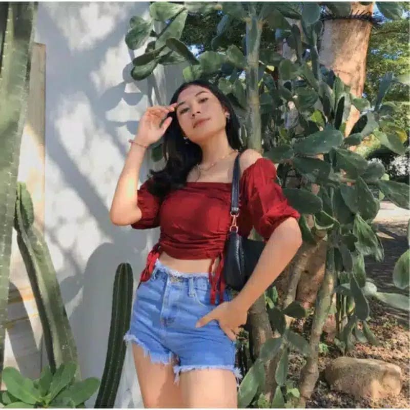 TOP AMANDA / BLOUSE WANITA / SABRINA SERUT / ATASAN WANITA
