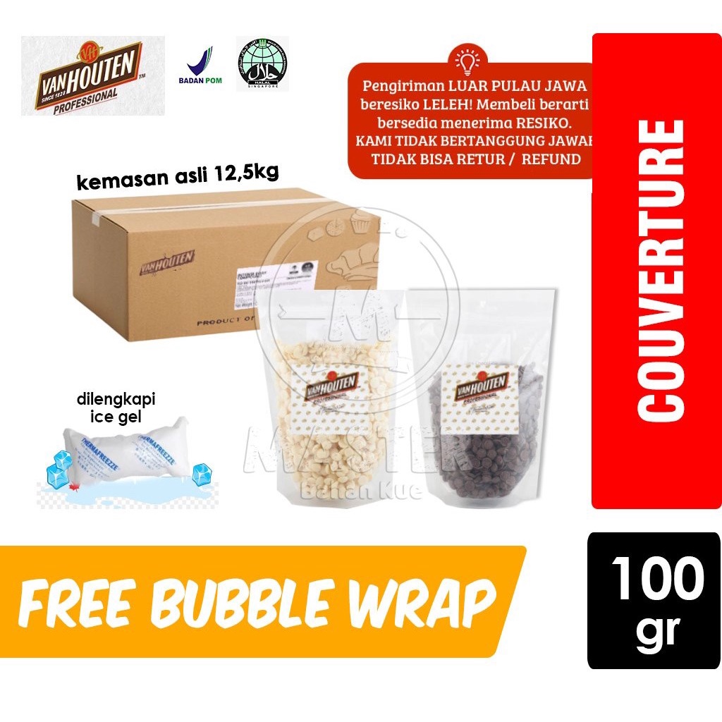 

Van Houten Coklat Couverture +Ice Gel [100 gr] KHUSUS INSTANT & NEXT DAY