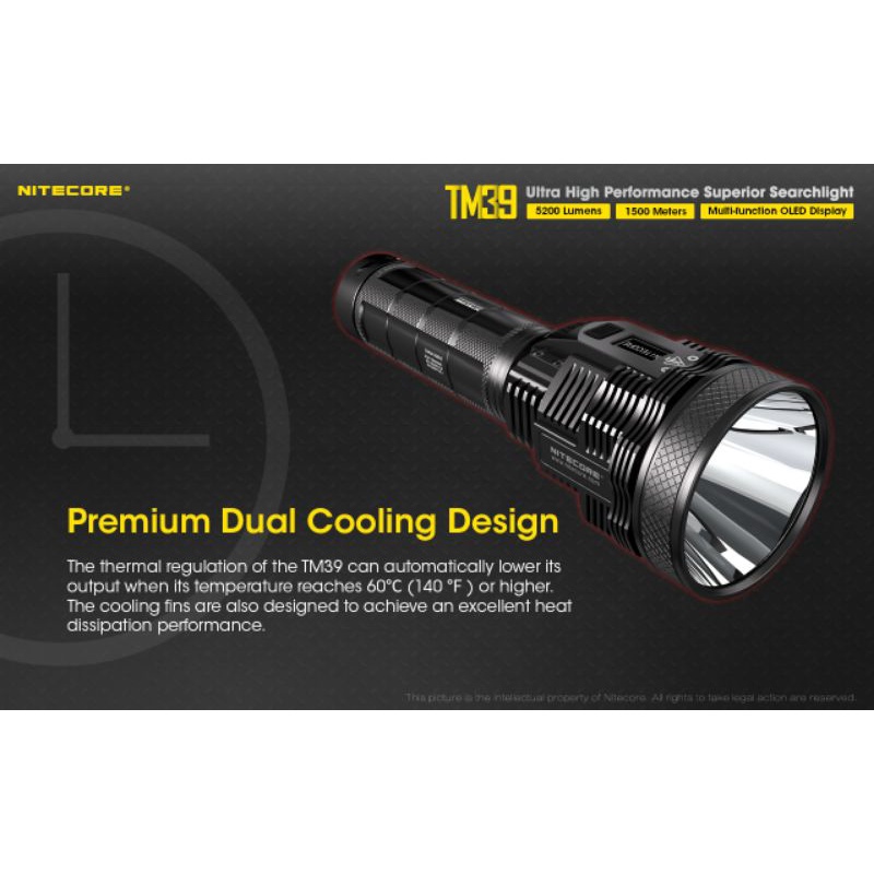 NITECORE TM39 Senter LED Luminus SBT-90 Gen2 5200 Lumens - Black