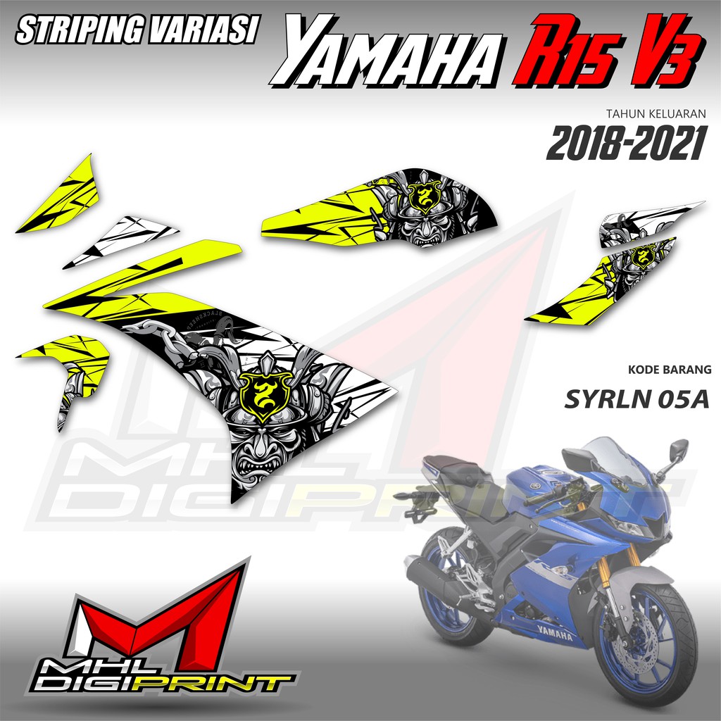 STRIPING VARIASI YAMAHA R15 V3 - STIKER R15 V3 - SYRLN 05