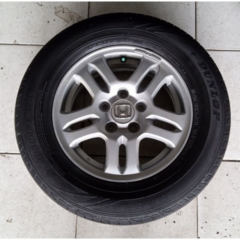 Velg Mobil Bekas Oem Honda CRV Ring 15 Pcd 5x114,3 + Ban Dunlop 205 70 r15 Buat Grand Max Inova Luxi