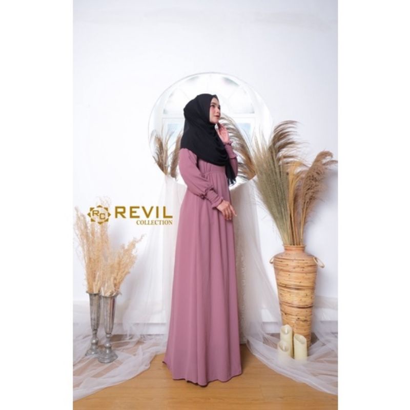 AQILLA DRESS_GAMIS BASIC POLOS CUBIT BAHAN CERUTTY BABYDOLL PREMIUM FULL FURING