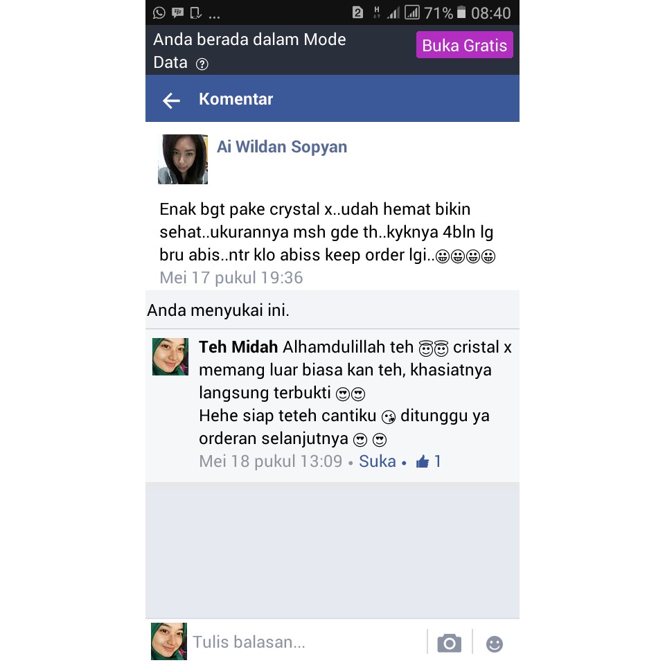 GRATIS ONGKIR / Cristal X / Cyrstal x / cyristal x ori / cyrstal x nasa / cristal x / Cristalx