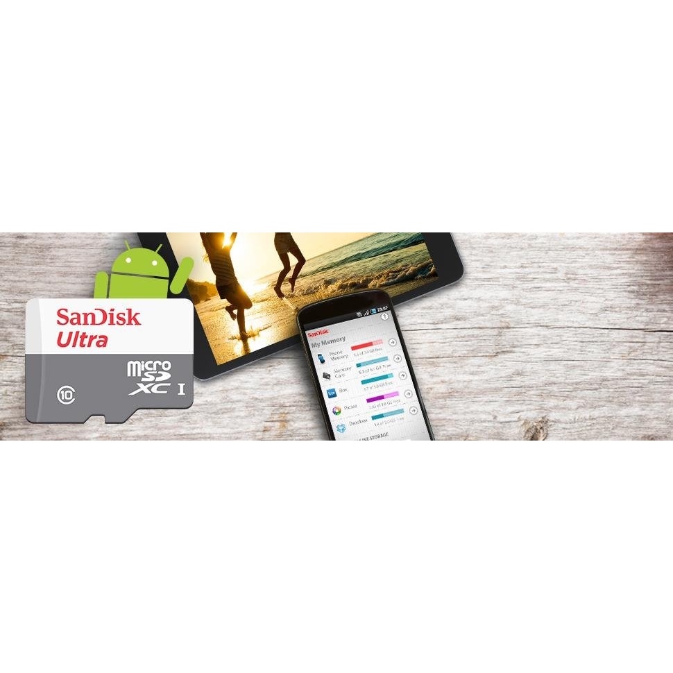 Memori SD Card SanDisk Ultra microSDXC 64GB 128GB C10 UHS-I Card 100MB/s Pas Untuk CCTV BARDI ORIGINAL DIjamin