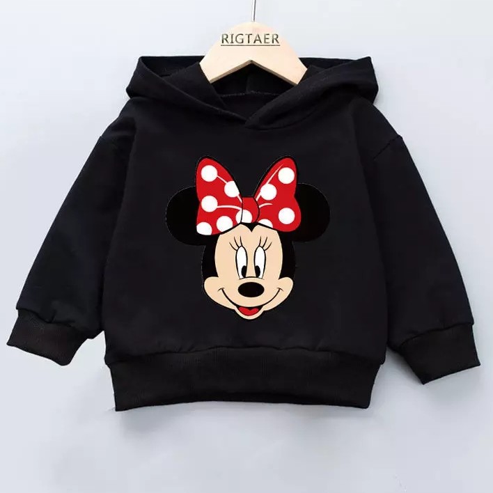 Sweater Hoodie Anak Mini Mouse Sweater Fleece Baju Anak Pakaian Anak