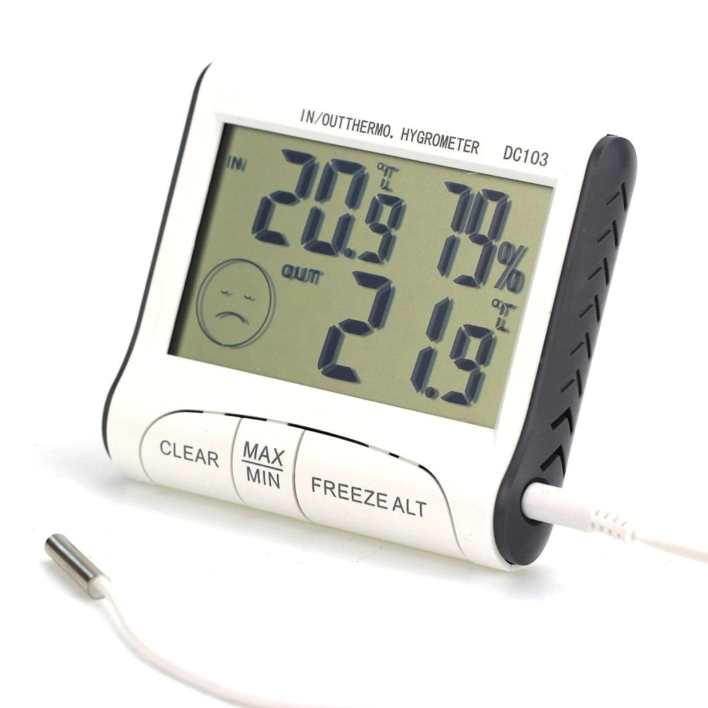 Thermometer Hygrometer Suhu Dan Kelembaban In dan Out DC103