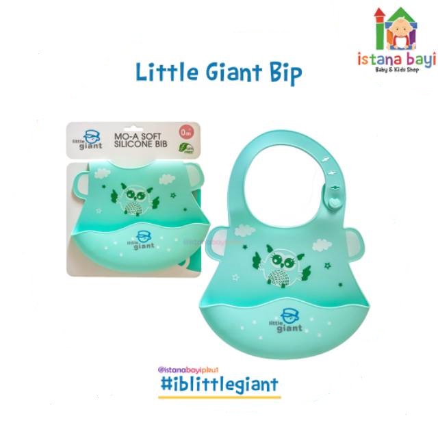 Little Giant Soft Silicone Bib LG1408 - Slaber bayi/Celemek bayi silicone