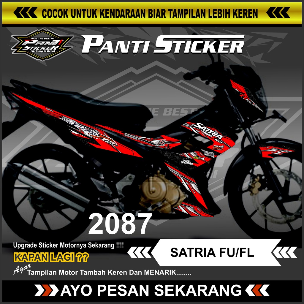 Sticker Striping Variasi List Satria FU/FL 2013 2014 2015 Desain Racing FX