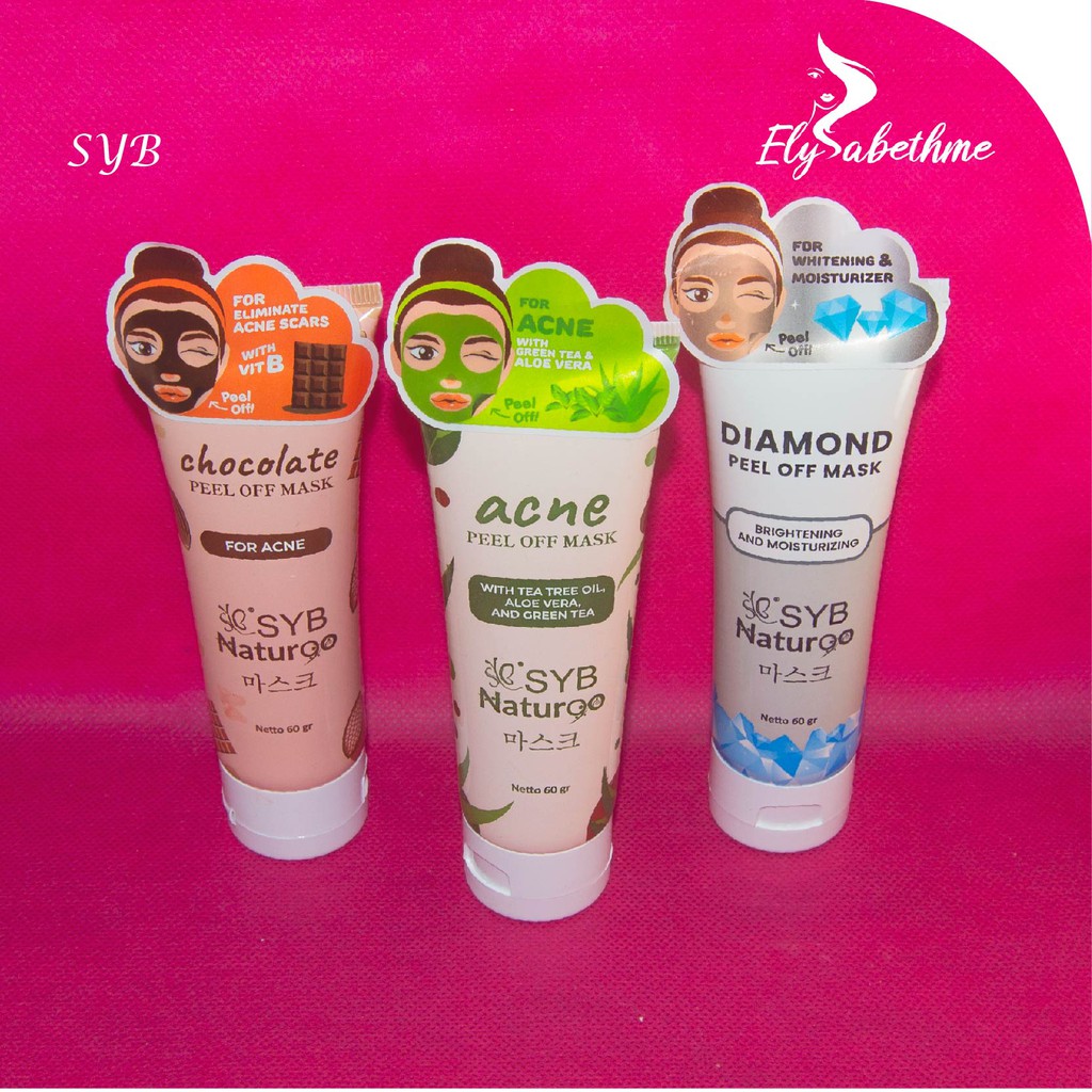 ✿ELYSABETHME✿ Syb Naturgo masker tube face mask masker wajah untuk angkatkomedo jerawat cocok untuk kulit sensitif berminyakdan kering