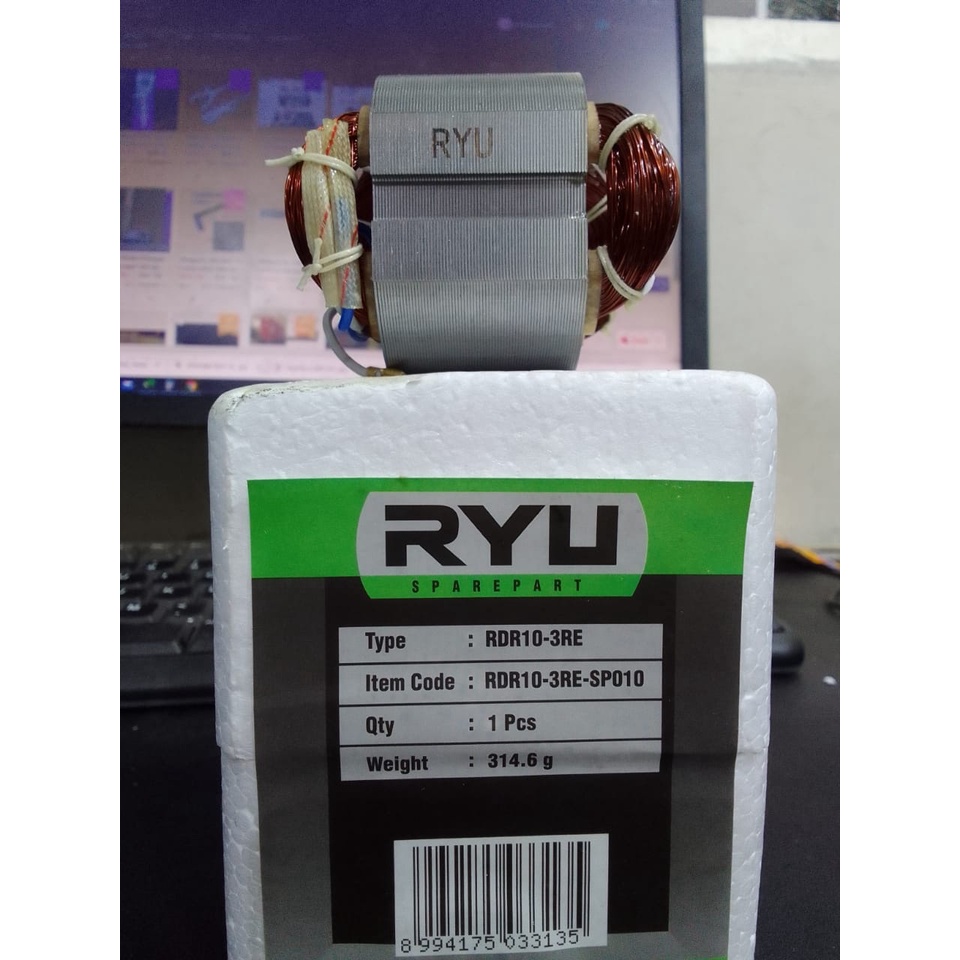 Ryu Stator Mesin Bor Tipe RDR10-3RE Original Terbaru Rumah Angker Mesin Bor 10 mm